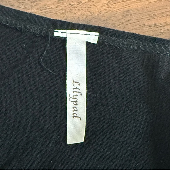 Lilypad Boho Kimono Cardigan | Black Tassel Trim Embroidered Festival Jacket - Picture 6 of 7